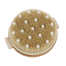 Cepillo Para Cuerpo Seco Con, Cepillo De Primera Calidad De Espalda Y Cepillo Seco, Cerdas Naturales Cepillo Para Una Mejor Exfoliación, Perfecto Para Todo Tipo De Piel, Exfolia Y Estimula La Circulación Sanguínea Durante La Ducha