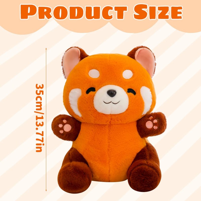 FENYW Roter Panda Kuscheltier 35cm Red Panda Plush Kawaii Panda