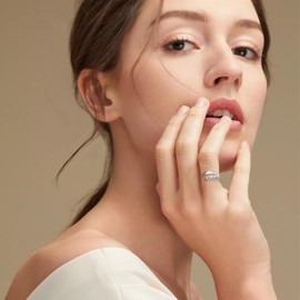 JXJL 925 Sterling Silver Inspirational Jewelry Adjustable Wrap Open Ring Encouragement Gift for Women(Blessed Faith Hope Love)