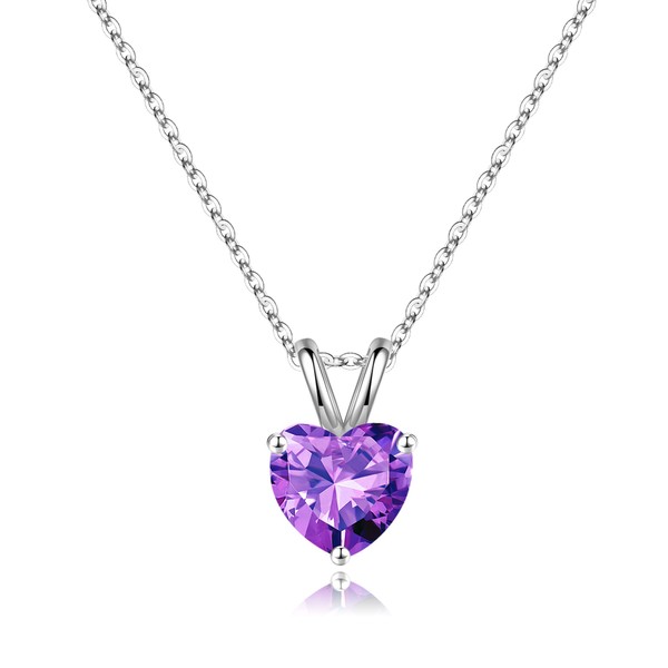SMILEST SMILEST Necklace Gifts for Her - February Birthstone Necklace