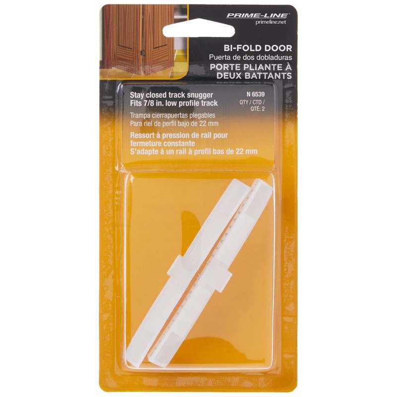 Prime-Line N 6539 7/8 In., White Nylon, Top Mount Bi-Fold
