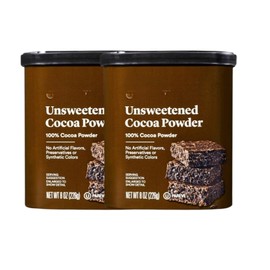 Natural Unsweetened Cocoa Powder | Made with 100% Cocoa | No Artificial Flavors, Preservatives or Synthetic Colors | 8oz/226g pack of 2