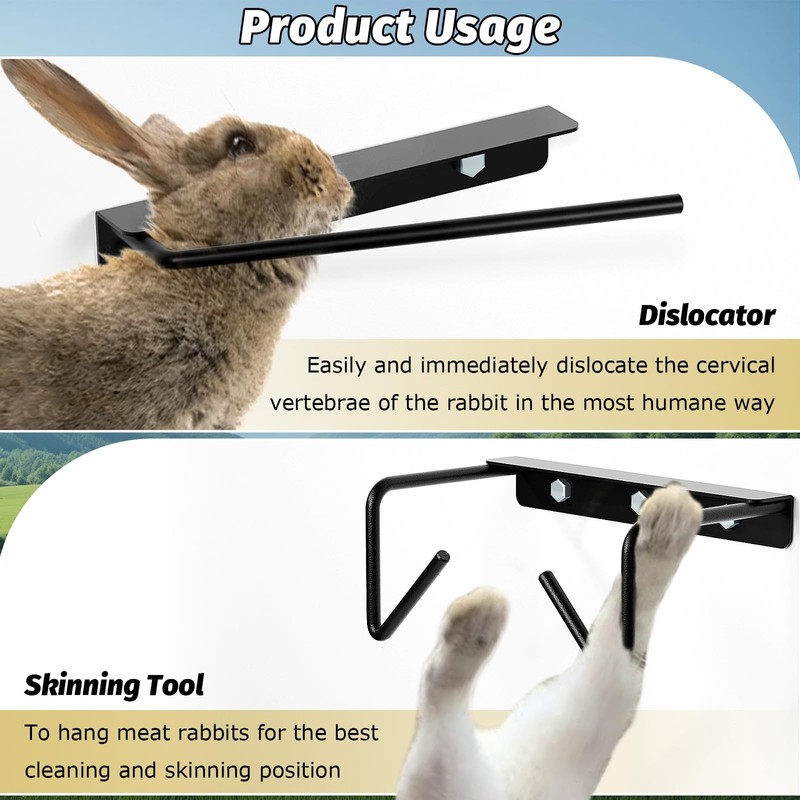 Zelvoro Rabbit Dislocator Skinning Tool Set, Cervical Dislocation Tool, Heavy