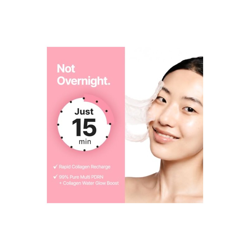 Purito Multi PDRN Collagen Real Glow Mask, Mascarilla Despegable Reafirmante,