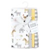 Hudson Baby Cotton Poly Flannel Burp Cloths Multipack, Cute Farm
