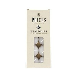 Prices Tealights Box White X10
