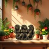 DurableDelights 3 Wise Monkeys Statue for Home Decor Accents -