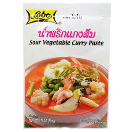 Lobo Sour Vegetable Curry Paste Thai Herbal Food 50 G (1.76 Oz) X 4 Bags