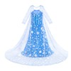 Luxury Shining Princess Costume Dress with Long Snowflake Cape for