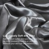 Bedding_Dreamer Silk Like Grey Comforter Set with Sheet Sets Queen