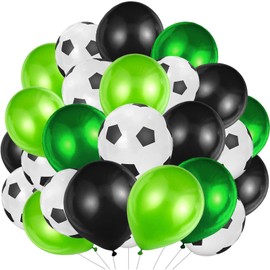 AUNGKWANG Pack of 40 Football Balloons, 12 Inch World Cup Latex Football Balloons, Football Decoration Birthday for Children, Football Birthday Decoration, Balloons Football for Party Decoration