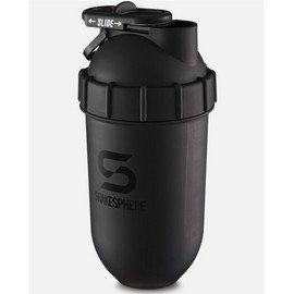 SHAKESPHERE Protein Shaker Bottle Smoothie Cup with ClearWindow Matte/Black 24Oz