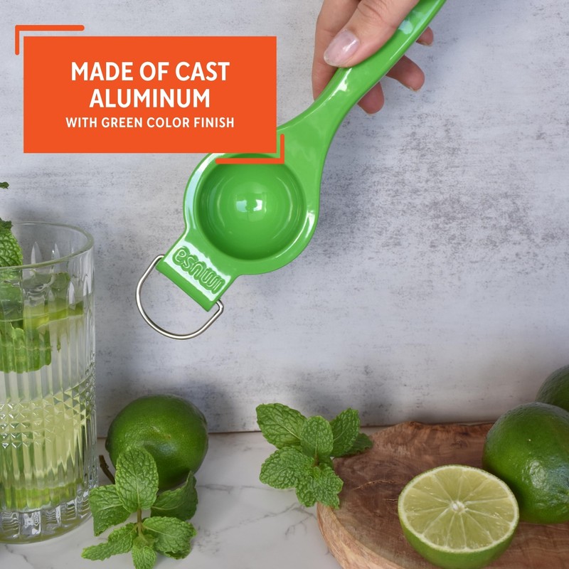 IMUSA Cast Aluminum Lime Squeezer, Green