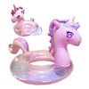 Unicorn Swim Ring for Kids, Pink, Pool Float, Ocean Inflatable