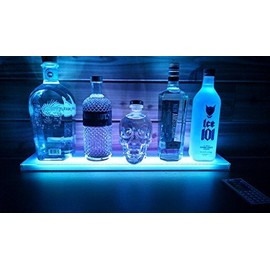Wish you have a nice day 2 ft Length LED Liquor Shelf and Bottle Display, Programmable Shelving Includes Wireless Remote and Power Supply.
