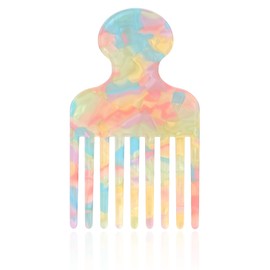 Hair Comb, 12 cm Long Wide Tooth Comb for Curls Afro Smooth Robust Detangling Lift Wide Tooth Comb Styling Tool for Men and Women Hairdressing Supplies (Pink)