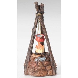 Fontanini LED Light Up Campfire Italian Nativity Village Accessory Figurine