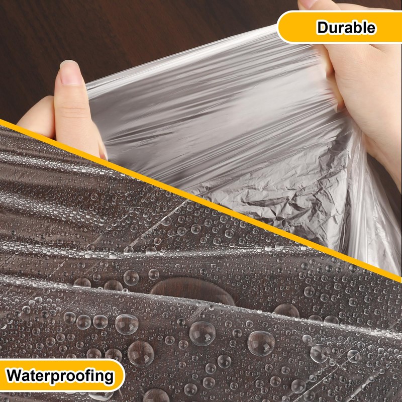 30 Pack Plastic Drop Cloth, 9x12 Ft Plastic Sheeting for