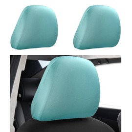 Wevdn 2 PCS Car Seat Head Rest Covers, Durable Automotive Fabric Head Rest Cover Protector, Car Seat Head Rest Covers Suitable for Most Vehicles, Universal Car Accessories (Light Green)