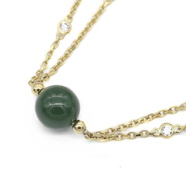 Stellia Coveted Jade Necklace Gold Plated Chain