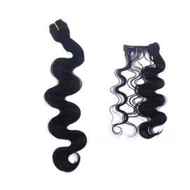 WOONEKY Hair Bundles Body Wave Extensions Lightweight Synthetic Fake Hair for Natural Look Unprocessed for Daily Wear and Styling