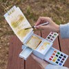 LIGHTWISH Travel Watercolor Palette Box, All-in-One Portable Watercolor Kit with