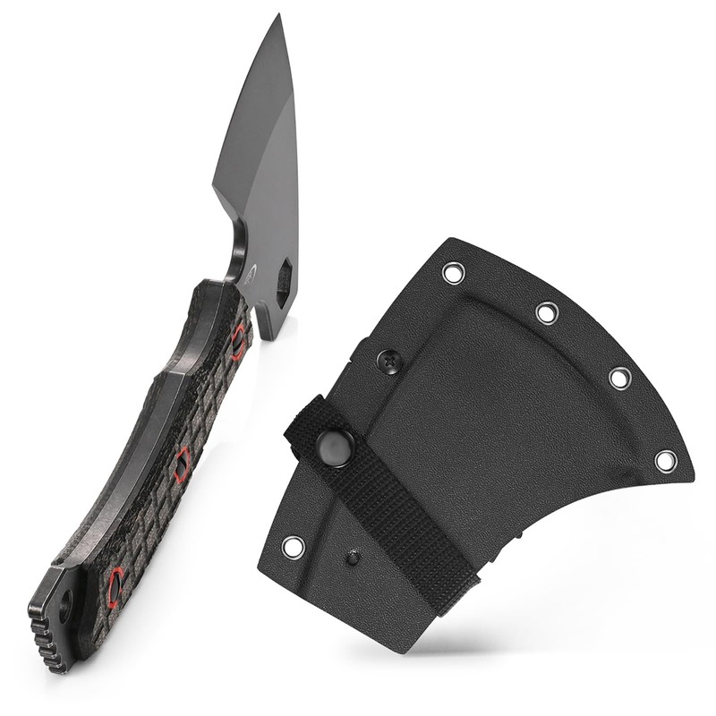 Ccanku C1393 Camping Hatchet Survival Axe,DC53 Steel Blade with Micarta