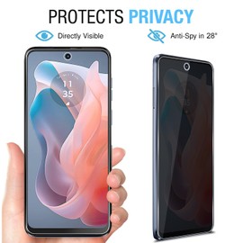 Anbzsign 2 Pack for Moto G 5G (2025) Privacy Tempered Glass Screen Protector, 9H Anti Spy Private Film, Anti-Scratch, Case Friendly