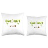 Coconut Palm Coconut Crew Throw Pillow