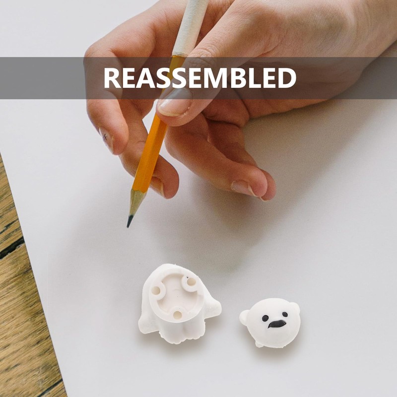 Operitacx Pack of 40 Polar Bear Erasers, Pencil Erasers, Animal