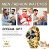 OLEVS Gold Black Watches for Men Waterproof Diamond Business Luxury