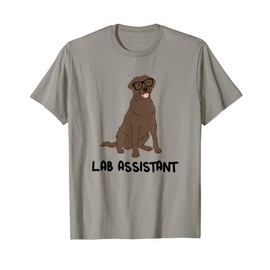 Lab Assistant Nerdy Chocolate Labrador Retriever T-Shirt