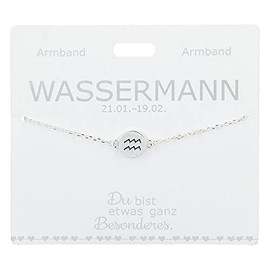 Silver plated bracelet with star sign Aquarius