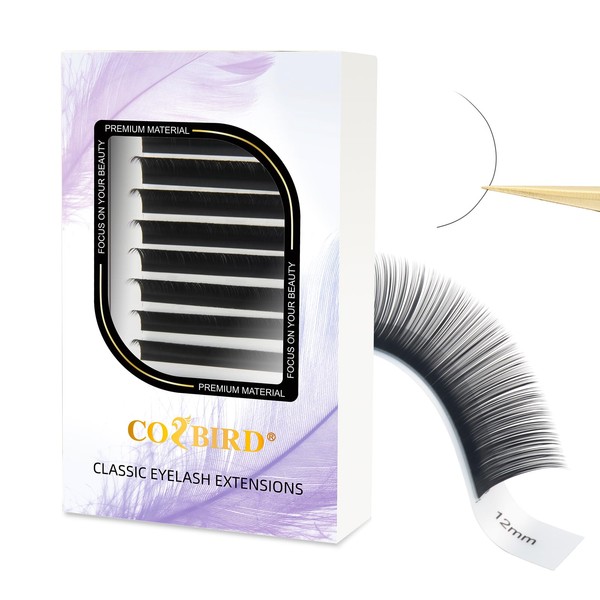 COZBIRD Classic Eyelash Extensions Supplies Individual Lashes Single 0.07mm D