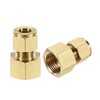 sourcing map Compression Tube Fitting G1/2 Female Thread x 10mm