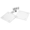 Door Sign Acrylic Glass 100 x 100 mm with Four