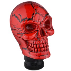Padaodao Skull Gear Knob Shift Grip Handle Lever Stick Shifter Automotive Accessories fit Most Manual Automatic Vehicles, Red