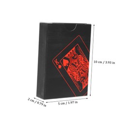 Gatuida 2 Boxes Portable Poker Playing Cards Black PVC Deck for Home Table Games for and Plaything for Friends and Family