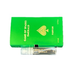 Jo Milano game of spades EMERALD vial parfum spray for unisex. 0.10 Ounce/3ml