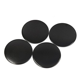 sourcingmap 4Pcs Black 65mm Dia Car Wheel Center Hub Cap Emblem Sticker