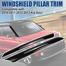 Exterior Molding Windshield A Pillar Outer Trim Garnish Driver Passenger Side Compatible with 2010-2013 KIA Soul 861702K500 861802K500 2PCS