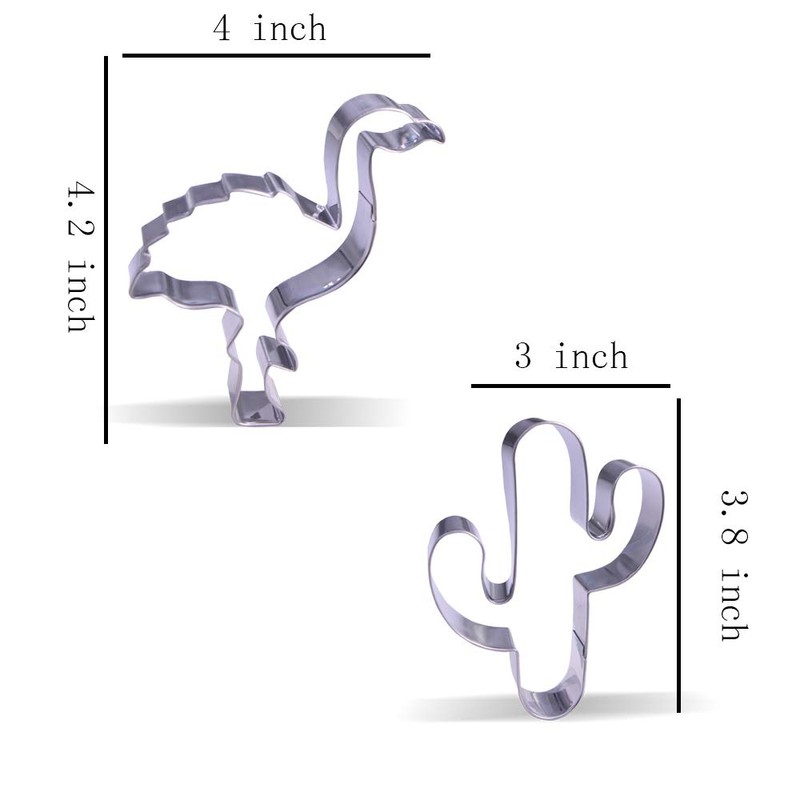 Large Tropical Cookie Cutter Set - 10 Piece - Stainless