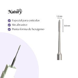 Natury Nails Carbide Safety Router Bit for Hexagonal Nail Lathe 1.2 x 5.6mm Russian Manicure Cuticle