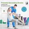 Slim Panda Stretching Strap with Loops, Non-Elastic Yoga Strap for