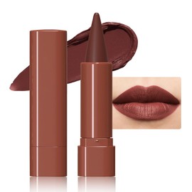 JUAAZIN Matte Velvet Easy to Color Gradient Lipstick, Wine High Pigmented Long Lasting Lipstick Makeup, 24Hour Lipstick Waterproof and Smudge Proof (Wine 08#)