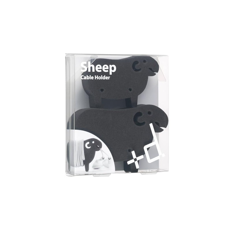 +d Cable Holder Sheep Sheep White d-990-WH