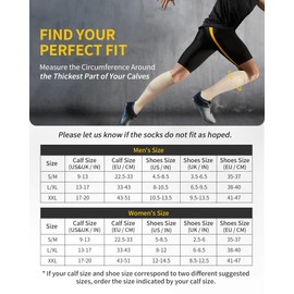 CAMBIVO Compression Socks for Women & Men 2 Pairs, Flight Socks Compression Stockings Running Socks for Calf & Ankle Support, Sports, Flying, Maternity Pregnancy, Nurses, Travel