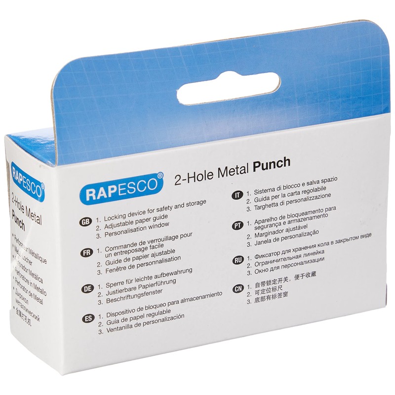 Rapesco ‎PF810MB1 810 2-Hole Metal Punch with 12 Sheets Capacity,