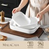 MALACASA Casserole Dishes for Oven, Ceramic Baking Dishes Set of