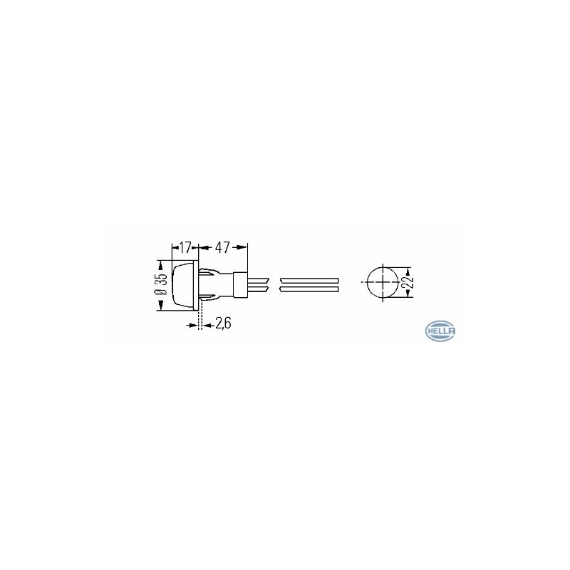 HELLA 2PF 003 563-151 Position Light - 12/24V - Fitting